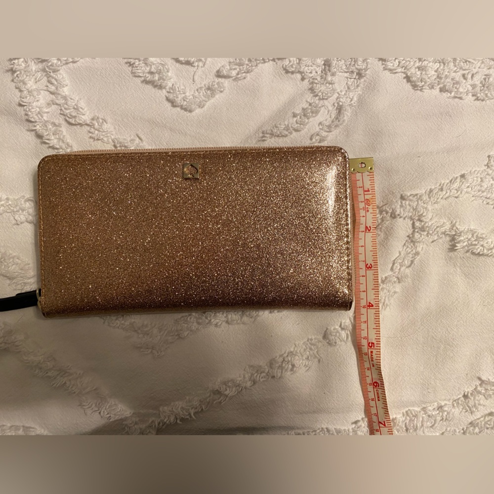 Kate Spade Rose Gold Glitter Wallet - Picture 11 of 12